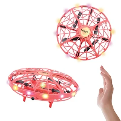 Image de Lexibook, Crosslander® UFO, Premier Drone Lumineux Rechargeable avec contrôle gestuel, jusqu&#039;à 5km/h, capteur de Mouvement, Maintien l&#039;altitude, Effets Lumineux, Rouge, UFO01