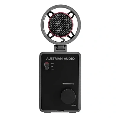Image de Austrian Audio MiCreator Studio Microphone avec Interface intégrée (Capsule à condensateur, Plug and Play, Utilisation Facile, plaques frontales interchangeables, Deux entrées et Sorties)
