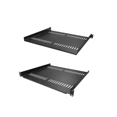 Image de StarTech.com Lot de 2 Étagère 1U pour Rack Serveur, Cantilever Universelle Ventilée Montage en Rack, Rack/Armoire 19&quot;, Acier Robuste, Capacité 20kg, Plateau 16&quot; Profondeur