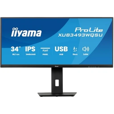 Image de iiyama ProLite XUB3493WQSU B6 écran plat de PC 86,4 cm (34 ) 1440 x 3440 pixels UltraWide Quad HD LED Noir Neuf