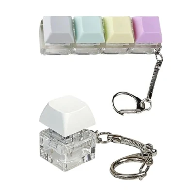 Image de 2 porte clés clavier, à quatre boutons, une touche, jouet clavier doigt, pour garçons