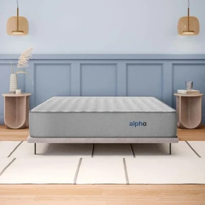 Image de COSMOS Matelas 140x190 cm Alpha Épais 30 Mousse à mémoire de Forme et Blue Latex Confort Ferme 7 Zones Réversible Hypoallergénique Durable Couchage Indépendant Respirant
