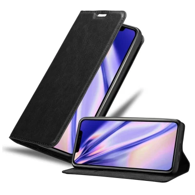 Image de Coque pour Apple iPhone 12 PRO MAX en NOIR NUIT Housse de protection Étui avec fermeture magnétique, fonction support et compartiment carte Neuf