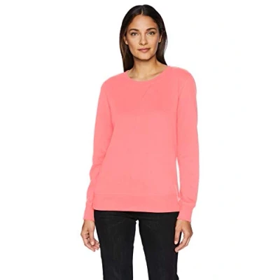 Image de Amazon Essentials Sweatshirt Col Rond en Molleton Éponge (Grandes Tailles Disponibles) Femme, Rose Corail, S