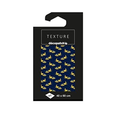 Image de Décopatch TD824C Un paquet de 1 feuille papier Texture 40x60 cm, Oiseaux avec dorures