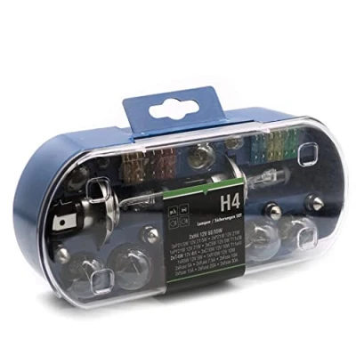 Image de LIGHTWORLD24 jeu de fusibles d&#039;éclairage voiture H4, 12V, 30 pièces, ampoules feux stop, boîte remplacement lampe
