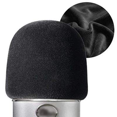Image de YOUSHARES Filtre en Mousse le Flocage pour Blue Yeti Microphone, Pro Micro Anti Vent Plus Épais Bonnette Comme Pare Brise Efficace Enlever les Bruits