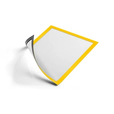 Image de Durable Cadre d&#039;affichage DURAFRAME® MAGNETIC A4 fixation magnétique pour surfaces métalliques 5 pièces Jaune 486904