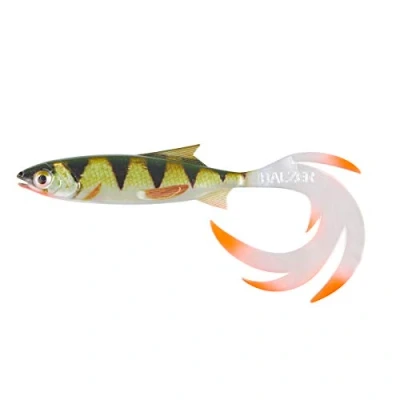 Image de Balzer Shirasu Reptile Shad poisson en caoutchouc pour pêche au brochet, sandre et à la perche, leurre 7 cm Barsch