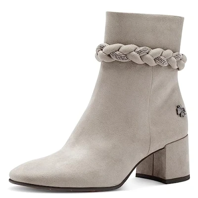 Image de Marco Tozzi BY Guido Maria Kretschmer Bottines, Femme, Taille: 37, Taupe Textile