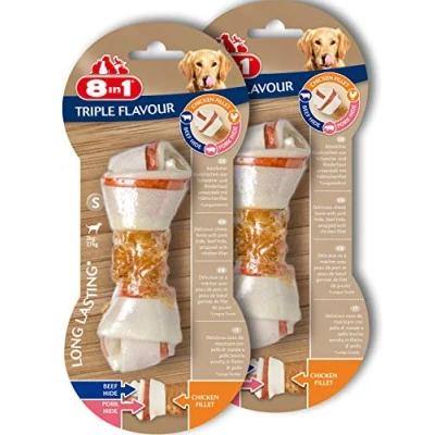 Image de 8in1 Triple Flavour Os à mâcher enveloppés dans un filet de poulet, S