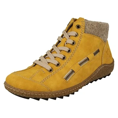 Image de Rieker Femme Herbst/Winter Baskets Hautes, Jaune (Honig/Wood 69), 42 EU