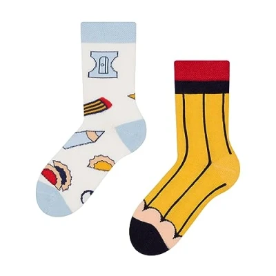 Image de Dedoles Chaussettes Unisexe Homme Femme &amp; Enfants beaucoup designs amusants gauche droite différent, couleur: Multicolore, motif: Crayon, taille: 27 30