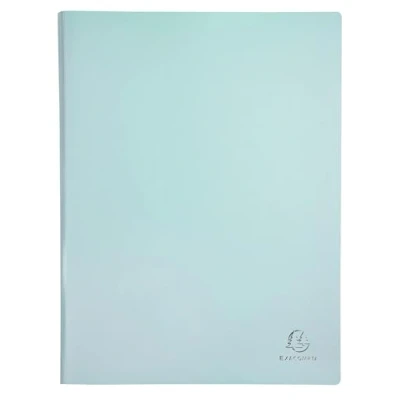 Image de Exacompta Réf. 88260E Carton de 20 Protège documents Aquarel pochettes cristal lisse 40 vues pour A4 dim 24 x 32 cm couverture en polypro semi rigide couleurs pastels assorties