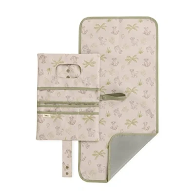 Image de hauck Tapis a Langer de Voyage Bebe Change N Walk Pochette Nomade à Attacher, Pliable, Portable, avec Compartiment pour Couches, Lavable Simba Beige