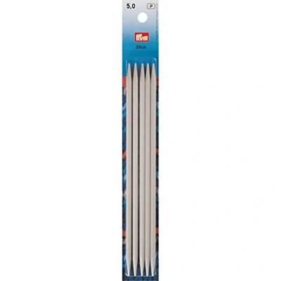 Image de Prym en aluminium double pointe (20 cm, 5,00 mm) aiguille 1 unité