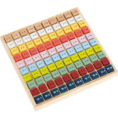 Image de small foot 11163 Table de multiplication multicolore &quot;Educate&quot; en bois, avec 82 cubes numériques pour apprendre le petit 1x1, à partir 6 ans