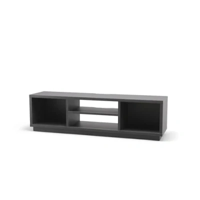 Image de Iris Ohyama, Meuble TV, Support télévision pour ecran jusqu&#039;à 65 pouces, 4 Etagères, Sortie câbles, Pieds ajustables, Chambre, Salon TV Cabinet Standard OTS 150S Chêne noir