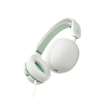 Image de Skullcandy Grom Casque Filaire pour Enfant, Volume Limité, Port de Partage Audio, Microphone, Fonctionne avec Les Ordinateurs et Appareils Bluetooth Blanc