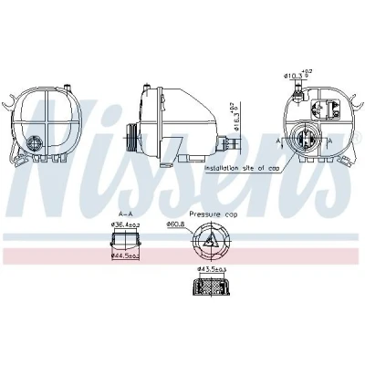 Image de NISSENS 996357 Vase d&#039;Expansion 0,5 avec cache