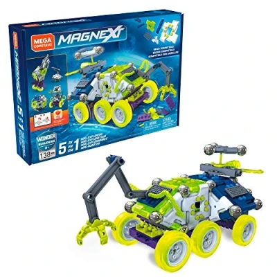 Image de Mega Construx Magnext Wonder Builders Mag Explorateur 5 en 1, Jeu de Construction aimanté, 138 pièces, pour Enfant dès 8 Ans, GFF26