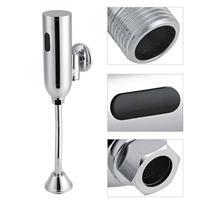 Image de Delaman Urinoir Chasse D&#039;eau Automatique Robinet de WC, Vanne pour Toilettes Flush ValveMontage Mural en Laiton Chromé Salle Bain Toilette