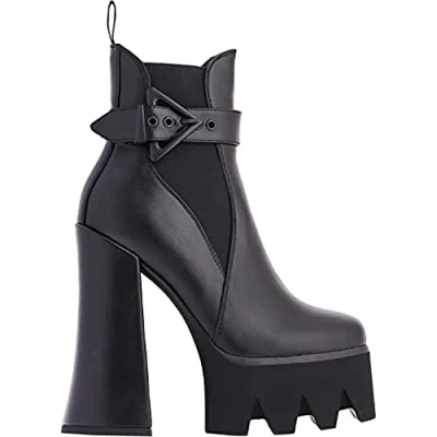 Image de LAMODA Femme Perceptions Bottes mi Mollets, Black PU, 36 EU