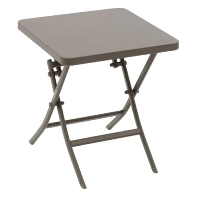 Image de Table d appoint de jardin carrée &quot;Greensboro&quot; café 40 x 40cm en acier Hespéride Unique