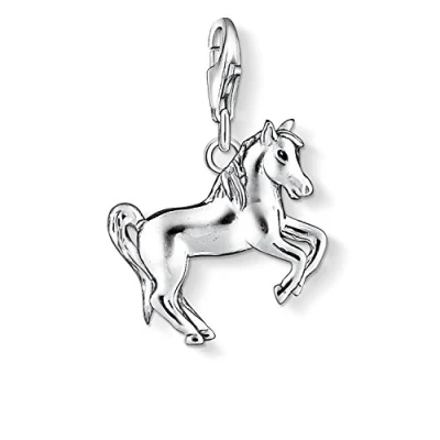 Image de Thomas Sabo Femmes Pendentif Charm Cheval Club Argent Sterling 925 noir 1074 007 12