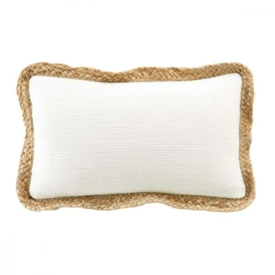Image de douceur d&#039;intérieur, Coussin Déhoussable (30 x 50 cm) Akina Naturel, Coton &amp; Polyester avec Jute