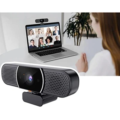 Image de Matosio OwlBar Mini, Caméra de visioconférence, Webcam 2K avec Haut Parleur et Microphone Tout en Un pour Salle réunion ou Bureau télétravail, Compatible Zoom/MS Teams Streaming OBS