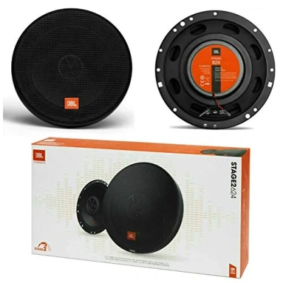 Image de 2 Haut Parleur coaxiaux Voies JBL STAGE2 624 6,5&quot; 16,50 cm 165 mm 40 Watt rms 240 Max impédance 4 ohm 91 DB pour Voiture Noir, par Paire
