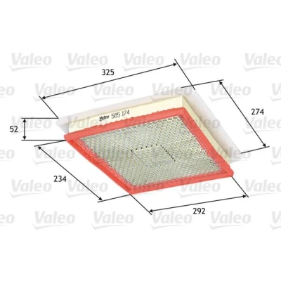 Image de VALEO 585174 Filtre à air 51 234 293 Cartouche filtrante avec préfiltre OPEL: Zafira A, Astra H 3/5 portes, GTC, VAUXHALL: Mk5