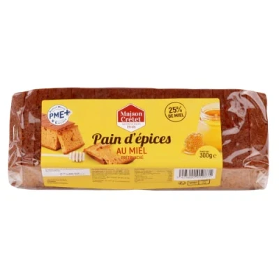 Image de MAISON CRETET Pain d&#039;épices prétranché 300g 25% de miel Fabrication artisanale