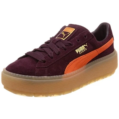 Image de PUMA Platform Trace Block Femme Baskets Mode Bordeaux