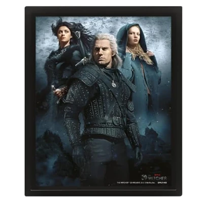 Image de Pyramid International Cadre lenticulaire 3d Vrai effet de mouvement et profondeur The Witcher Idée cadeau anniversaire 25.5x20.5 Licence officielle