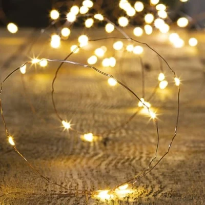 Image de FEERIC LIGHTS &amp; CHRISTMAS Guirlande Lumineuse extérieur 20m Blanc Chaud 200 LED + transfo
