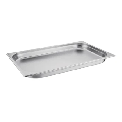 Image de Vogue bac Gastronorme inox GN 1/1 40mm, profondeur : 40 mm, capacité 5,8 litres, de conservation des aliments chauds et froids, compatible bain marie, couvercle vendu séparément, K994