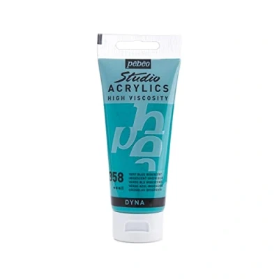 Image de Pébéo 837358 Studio Acrylique Tube Vert/Bleu Iridescent 100 ml