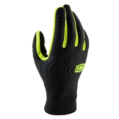 Image de 100% BRISKER Xtreme Gants Noir/Jaune Fluo XL