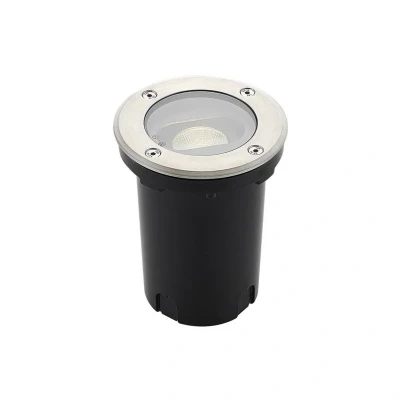 Image de Lucande Spot rond encastrable dans le sol LED Doris, inox
