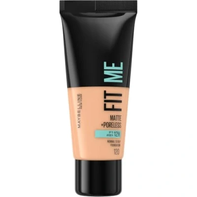 Image de Maybelline New York Fond de Teint Fluide Fit Me! Matte &amp; Poreless Peaux normales à grasses Teinte : 120 Natural Beige 30 ml