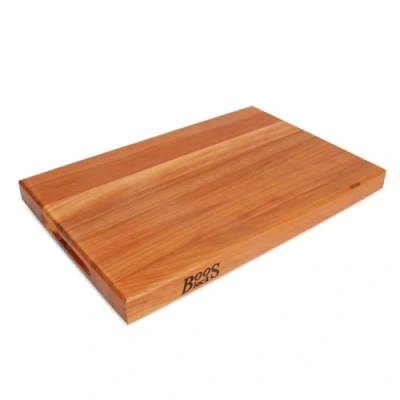 Image de Boos Block Planche à Découper En Merisier Billot De Boucher a Decouper Professionnelle Bois Apero Massif 46 x 31 4 cm, Cerise