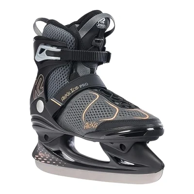 Image de K2 Alexis Ice Pro Patins à Glace pour Femmes, Noir Anthracite Corail, EU: 38 (UK: 5 / cm: 24.5