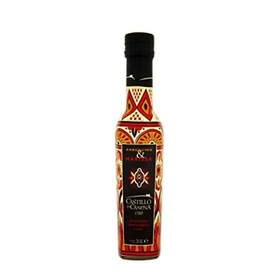 Image de Huile d&#039;Olive Piquante Extra Vierge Arbequina pimentée avec Paprika, Cayenne, Ail, Coriandre et Carvi Bouteille d&#039;Huile de 250 ml Castillo Canena