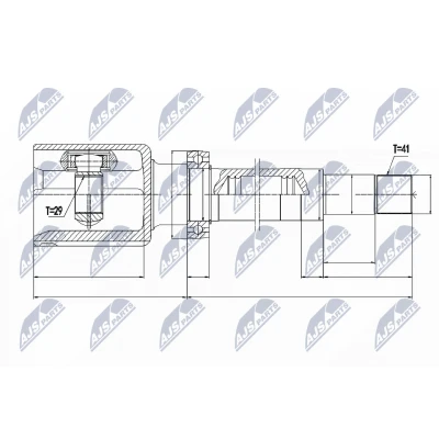 Image de PASCAL G8G020PC Arbre de transmission Essieu avant droit FORD: Focus 2, Transit Custom V362 Van, FIESTA 5