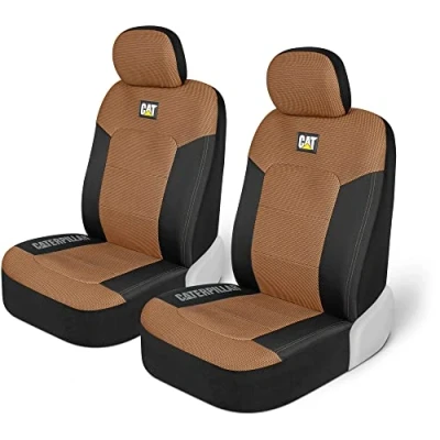 Image de Cat® MeshFlex Lot de 2 Housses siège auto pour voitures, camions et SUV Beige avant Protections camion avec dos en maille confortable intérieures