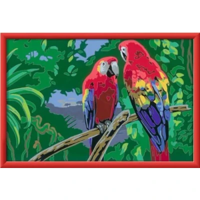 Image de Ravensburger CreArt 23770 Perroquets Peinture par numéros colorés Enfants à partir de 9 Ans