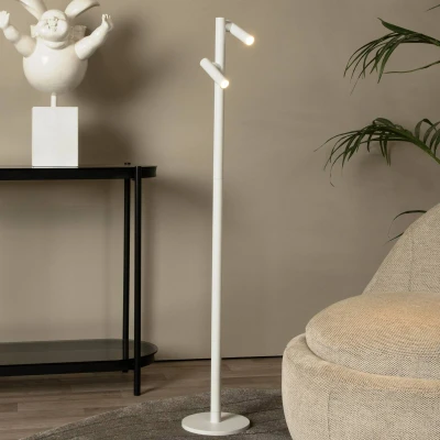 Image de Lucide Lampe sur pied LED rechargeable Antrim, blanc, à 2 lampes, IP54, intensité