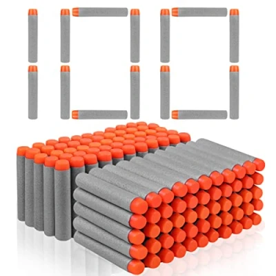 Image de VCOSTORE 100 Pièces Foam Bullets Recharge de balles pour fléchettes N Strike Elite,Recharge fermes et sûres